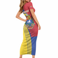 Personalized Republic of Venezuela Short Sleeve Bodycon Dress Flag Color Inspired