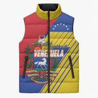 Personalized Republic of Venezuela Sleeveless Puffer Jacket Flag Color Inspired