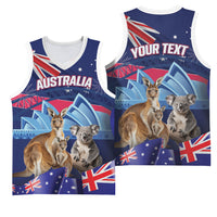 Personalised Australia Kangaroo Koala Basketball Jersey Aussie Flag Inspired