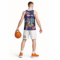 Personalised Australia Kangaroo Koala Basketball Jersey Aussie Flag Inspired