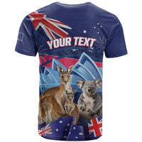 Personalised Australia Kangaroo Koala T Shirt Aussie Flag Inspired