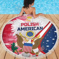 Polish-American Heritage Month Beach Blanket Eagle Curve Style - Wonder Print Shop