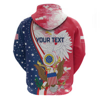 Personalized Polish-American Heritage Month Hoodie Eagle Curve Style - Wonder Print Shop