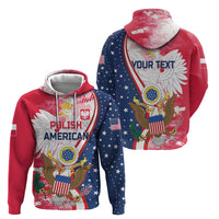 Personalized Polish-American Heritage Month Hoodie Eagle Curve Style - Wonder Print Shop