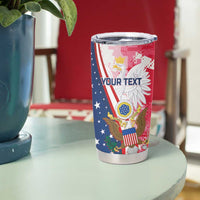 Personalized Polish - American Heritage Month Tumbler Cup Eagle Curve Style - Wonder Print Shop