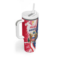 Personalized Polish - American Heritage Month Tumbler With Handle Eagle Curve Style - Wonder Print Shop