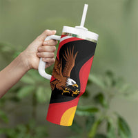 Personalized Proud to be German - American Tumbler With Handle Eagle Heritage Month - Wonder Print Shop