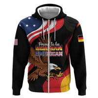 Personalized Proud to be German-American Zip Hoodie Eagle Heritage Month - Wonder Print Shop