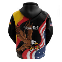 Personalized Proud to be German-American Zip Hoodie Eagle Heritage Month - Wonder Print Shop