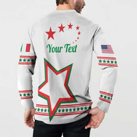 Personalized Italian-American Heritage Month Button Sweatshirt Starlight Simple Style - Wonder Print Shop