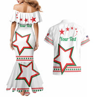 Personalized Italian-American Heritage Month Couples Matching Mermaid Dress and Hawaiian Shirt Starlight Simple Style - Wonder Print Shop