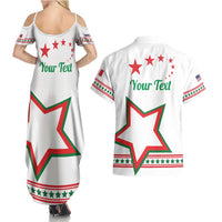 Personalized Italian-American Heritage Month Couples Matching Summer Maxi Dress and Hawaiian Shirt Starlight Simple Style - Wonder Print Shop