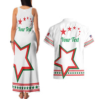 Personalized Italian-American Heritage Month Couples Matching Tank Maxi Dress and Hawaiian Shirt Starlight Simple Style - Wonder Print Shop