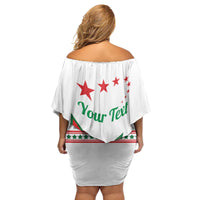 Personalized Italian-American Heritage Month Family Matching Off Shoulder Short Dress and Hawaiian Shirt Starlight Simple Style - Wonder Print Shop