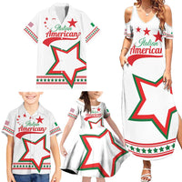 Personalized Italian-American Heritage Month Family Matching Summer Maxi Dress and Hawaiian Shirt Starlight Simple Style - Wonder Print Shop