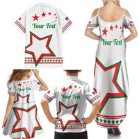 Personalized Italian-American Heritage Month Family Matching Summer Maxi Dress and Hawaiian Shirt Starlight Simple Style - Wonder Print Shop