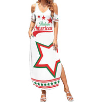 Personalized Italian-American Heritage Month Family Matching Summer Maxi Dress and Hawaiian Shirt Starlight Simple Style - Wonder Print Shop