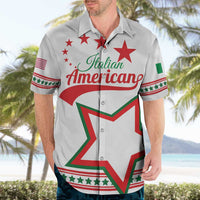 Personalized Italian-American Heritage Month Hawaiian Shirt Starlight Simple Style - Wonder Print Shop