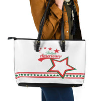 Italian-American Heritage Month Leather Tote Bag Starlight Simple Style - Wonder Print Shop