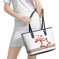 Italian-American Heritage Month Leather Tote Bag Starlight Simple Style - Wonder Print Shop