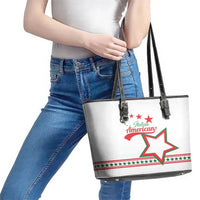 Italian-American Heritage Month Leather Tote Bag Starlight Simple Style - Wonder Print Shop