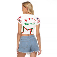 Personalized Italian-American Heritage Month Raglan Cropped T Shirt Starlight Simple Style - Wonder Print Shop