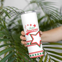 Personalized Italian - American Heritage Month Skinny Tumbler Starlight Simple Style - Wonder Print Shop