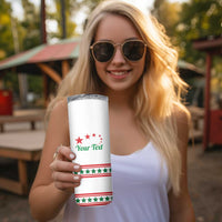 Personalized Italian - American Heritage Month Skinny Tumbler Starlight Simple Style - Wonder Print Shop
