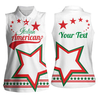Personalized Italian-American Heritage Month Women Sleeveless Polo Shirt Starlight Simple Style - Wonder Print Shop