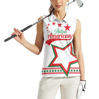 Personalized Italian-American Heritage Month Women Sleeveless Polo Shirt Starlight Simple Style - Wonder Print Shop