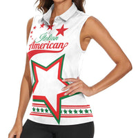 Personalized Italian-American Heritage Month Women Sleeveless Polo Shirt Starlight Simple Style - Wonder Print Shop