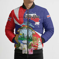 Personalized Costa Rica Pura Vida Tropical Bomber Puffer Jacket - Wonder Print Shop