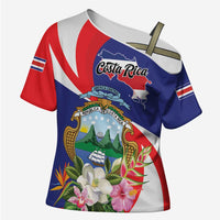 Personalized Costa Rica Pura Vida Tropical Cross Shoulder Shirt - Wonder Print Shop