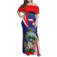 Personalized Costa Rica Pura Vida Tropical Family Matching Off Shoulder Maxi Dress and Hawaiian Shirt - Wonder Print Shop