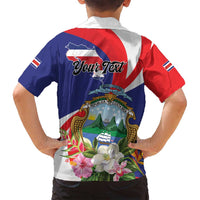 Personalized Costa Rica Pura Vida Tropical Family Matching Off Shoulder Short Dress and Hawaiian Shirt - Wonder Print Shop