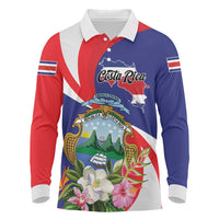 Personalized Costa Rica Pura Vida Tropical Long Sleeve Polo Shirt - Wonder Print Shop