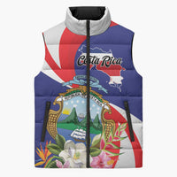 Personalized Costa Rica Pura Vida Tropical Sleeveless Puffer Jacket - Wonder Print Shop