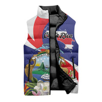 Personalized Costa Rica Pura Vida Tropical Sleeveless Puffer Jacket - Wonder Print Shop