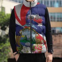 Personalized Costa Rica Pura Vida Tropical Sleeveless Puffer Jacket - Wonder Print Shop