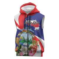 Personalized Costa Rica Pura Vida Tropical Sleeveless Zip Hoodie - Wonder Print Shop