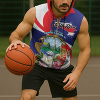 Personalized Costa Rica Pura Vida Tropical Sleeveless Zip Hoodie - Wonder Print Shop