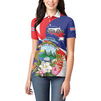 Personalized Costa Rica Pura Vida Tropical Women Polo Shirt - Wonder Print Shop