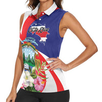 Personalized Costa Rica Pura Vida Tropical Women Sleeveless Polo Shirt - Wonder Print Shop
