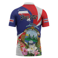 Personalized Costa Rica Pura Vida Tropical Zipper Polo Shirt - Wonder Print Shop