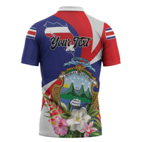 Personalized Costa Rica Pura Vida Tropical Zipper Polo Shirt - Wonder Print Shop