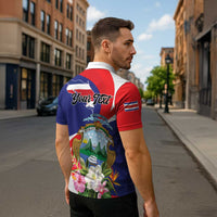 Personalized Costa Rica Pura Vida Tropical Zipper Polo Shirt - Wonder Print Shop