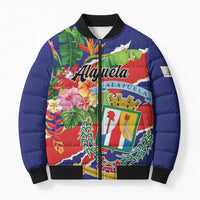 Personalized Costa Rica Alajuela Province Bomber Puffer Jacket - Wonder Print Shop