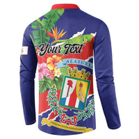 Personalized Costa Rica Alajuela Province Button Sweatshirt - Wonder Print Shop