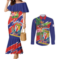 Personalized Costa Rica Alajuela Province Couples Matching Mermaid Dress and Long Sleeve Button Shirt - Wonder Print Shop