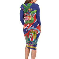 Personalized Costa Rica Alajuela Province Family Matching Long Sleeve Bodycon Dress and Hawaiian Shirt - Wonder Print Shop